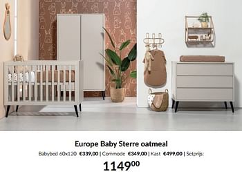Aanbiedingen Europe baby sterre oatmeal - Europe baby - Geldig van 15/02/2023 tot 13/03/2023 bij Babypark
