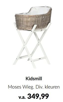 Aanbiedingen Kidsmill moses wieg - Kidsmill - Geldig van 15/02/2023 tot 13/03/2023 bij Babypark