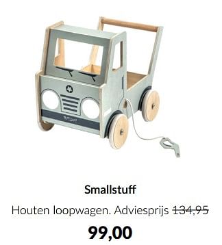 Aanbiedingen Smallstuff houten loopwagen - Smallstuff - Geldig van 15/02/2023 tot 13/03/2023 bij Babypark