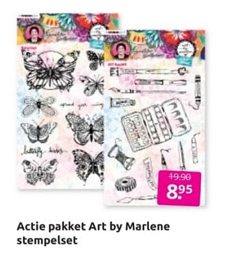 Aanbiedingen Actie pakket art by marlene stempelset - Huismerk - Boekenvoordeel - Geldig van 18/02/2023 tot 28/02/2023 bij Boekenvoordeel