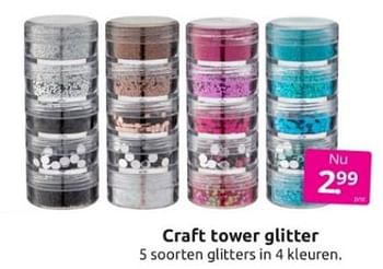 Aanbiedingen Craft tower glitter - Huismerk - Boekenvoordeel - Geldig van 18/02/2023 tot 28/02/2023 bij Boekenvoordeel