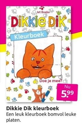 Aanbiedingen Dikkie dik kleurboek - Huismerk - Boekenvoordeel - Geldig van 18/02/2023 tot 28/02/2023 bij Boekenvoordeel