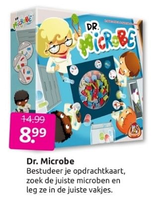Aanbiedingen Dr. microbe - White Goblin Games - Geldig van 18/02/2023 tot 28/02/2023 bij Boekenvoordeel