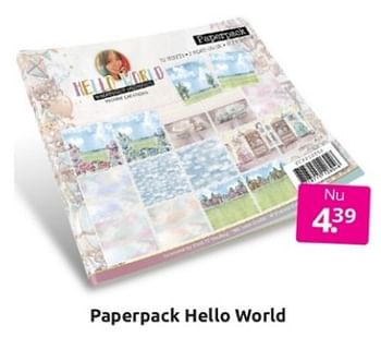 Aanbiedingen Paperpack hello world - Huismerk - Boekenvoordeel - Geldig van 18/02/2023 tot 28/02/2023 bij Boekenvoordeel