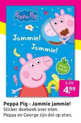 Aanbiedingen Peppa pig - jammie jammie! - Huismerk - Boekenvoordeel - Geldig van 18/02/2023 tot 28/02/2023 bij Boekenvoordeel