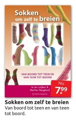 Aanbiedingen Sokken om zelf te breien - Huismerk - Boekenvoordeel - Geldig van 18/02/2023 tot 28/02/2023 bij Boekenvoordeel