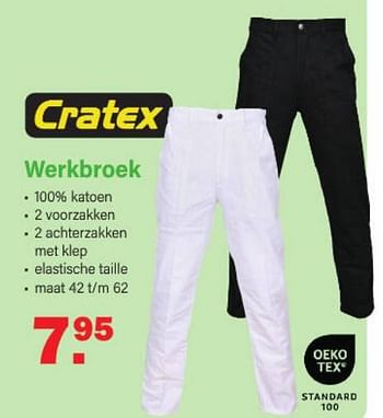 Aanbiedingen Werkbroek - Cratex - Geldig van 20/02/2023 tot 11/03/2023 bij Van Cranenbroek