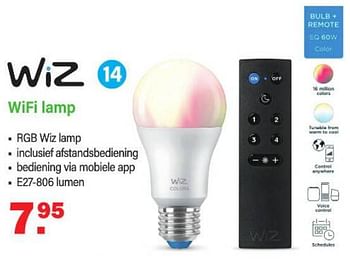 Aanbiedingen Wiz wifi lamp - WIZ - Geldig van 20/02/2023 tot 11/03/2023 bij Van Cranenbroek