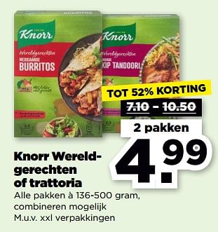 Aanbiedingen Knorr wereldgerechten of trattoria - Knorr - Geldig van 19/02/2023 tot 25/02/2023 bij Plus