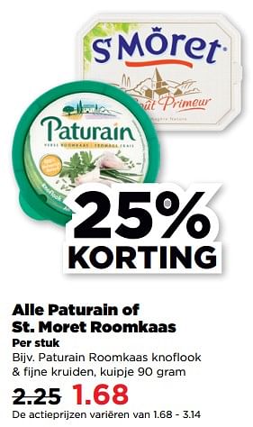 Aanbiedingen Paturain roomkaas knoflook + fijne kruiden - Paturain - Geldig van 19/02/2023 tot 25/02/2023 bij Plus