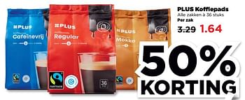 Aanbiedingen Plus koffiepads - Huismerk - Plus - Geldig van 19/02/2023 tot 25/02/2023 bij Plus