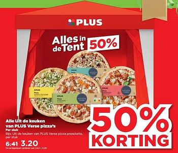 Aanbiedingen Plus verse pizza’s - Huismerk - Plus - Geldig van 19/02/2023 tot 25/02/2023 bij Plus