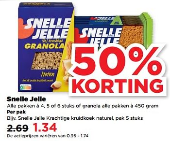 Aanbiedingen Snelle jelle krachtige kruidkoek naturel - Snelle Jelle - Geldig van 19/02/2023 tot 25/02/2023 bij Plus