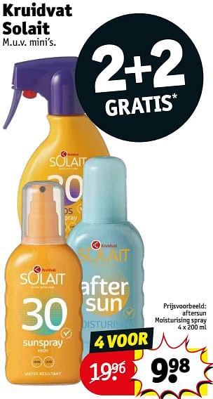 Aanbiedingen Aftersun moisturising spray - Huismerk - Kruidvat - Geldig van 21/02/2023 tot 26/02/2023 bij Kruidvat