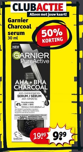 Aanbiedingen Garnier charcoal serum - Garnier - Geldig van 21/02/2023 tot 26/02/2023 bij Kruidvat