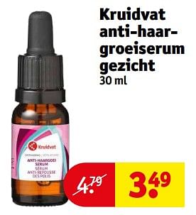 Aanbiedingen Kruidvat anti-haargroeiserum gezicht - Huismerk - Kruidvat - Geldig van 21/02/2023 tot 26/02/2023 bij Kruidvat