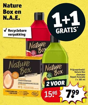 Aanbiedingen Nature box shampoo repair avocado - Nature Box - Geldig van 21/02/2023 tot 26/02/2023 bij Kruidvat