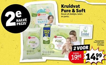 Aanbiedingen Pure + soft luiers valuepack 3 - Huismerk - Kruidvat - Geldig van 21/02/2023 tot 26/02/2023 bij Kruidvat