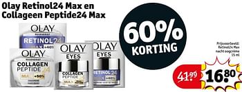Aanbiedingen Retinol24 max nacht oogcrème - Olay - Geldig van 21/02/2023 tot 26/02/2023 bij Kruidvat