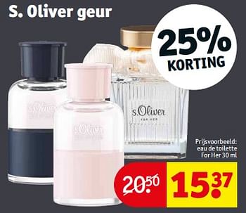 Aanbiedingen S. oliver geur eau de toilette for her - S. Oliver - Geldig van 21/02/2023 tot 26/02/2023 bij Kruidvat