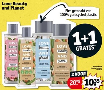 Aanbiedingen Shampoo hydration - Love Beauty and Planet - Geldig van 21/02/2023 tot 26/02/2023 bij Kruidvat