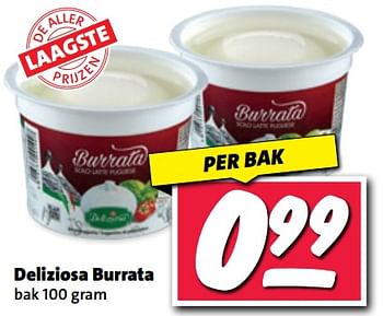 Aanbiedingen Deliziosa burrata - Deliziosa - Geldig van 20/02/2023 tot 26/02/2023 bij Nettorama