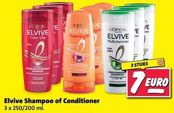 Aanbiedingen Elvive shampoo of conditioner - L'Oreal Paris - Geldig van 20/02/2023 tot 26/02/2023 bij Nettorama