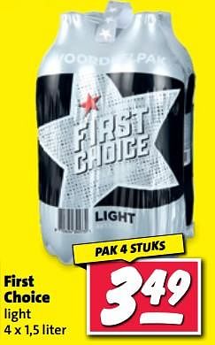 Aanbiedingen First choice light - First choice - Geldig van 20/02/2023 tot 26/02/2023 bij Nettorama