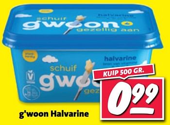 Aanbiedingen G`woon halvarine - G'woon - Geldig van 20/02/2023 tot 26/02/2023 bij Nettorama