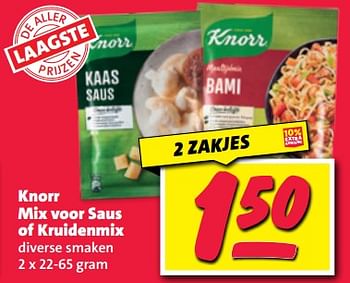 Aanbiedingen Knorr mix voor saus of kruidenmix - Knorr - Geldig van 20/02/2023 tot 26/02/2023 bij Nettorama