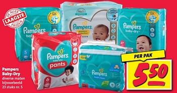 Aanbiedingen Pampers baby-dry - Pampers - Geldig van 20/02/2023 tot 26/02/2023 bij Nettorama
