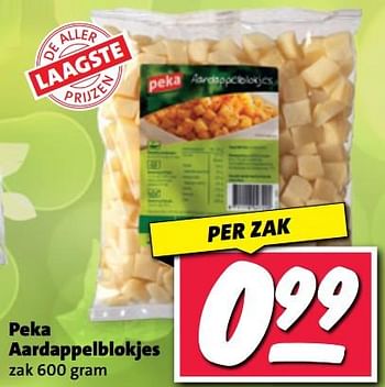 Aanbiedingen Peka aardappelblokjes - Peka - Geldig van 20/02/2023 tot 26/02/2023 bij Nettorama