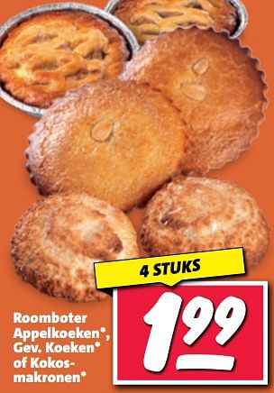 Aanbiedingen Roomboter appelkoeken gev. koeken of kokosmakronen - Huismerk - Nettorama - Geldig van 20/02/2023 tot 26/02/2023 bij Nettorama