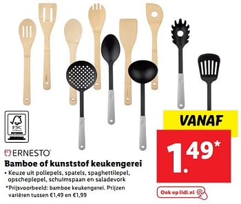 Aanbiedingen Bamboe of kunststof keukengerei - Ernesto - Geldig van 20/02/2023 tot 26/02/2023 bij Lidl