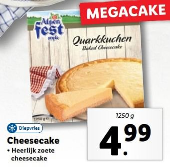 Aanbiedingen Cheesecake - Alpen Fest - Geldig van 20/02/2023 tot 26/02/2023 bij Lidl