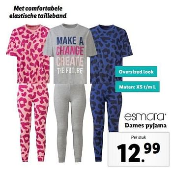 Aanbiedingen Dames pyjama - Esmara - Geldig van 20/02/2023 tot 26/02/2023 bij Lidl