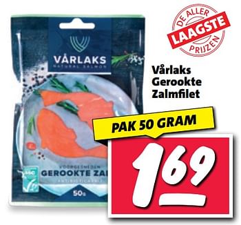 Aanbiedingen Vårlaks gerookte zalmfilet - Vårlaks - Geldig van 20/02/2023 tot 26/02/2023 bij Nettorama