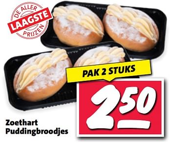 Aanbiedingen Zoethart puddingbroodjes - Huismerk - Nettorama - Geldig van 20/02/2023 tot 26/02/2023 bij Nettorama