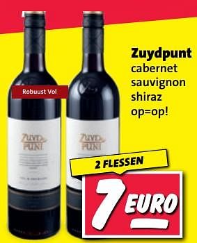 Aanbiedingen Zuydpunt cabernet sauvignon shiraz - Rode wijnen - Geldig van 20/02/2023 tot 26/02/2023 bij Nettorama