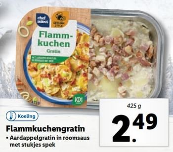 Aanbiedingen Flammkuchengratin - Chef select - Geldig van 20/02/2023 tot 26/02/2023 bij Lidl