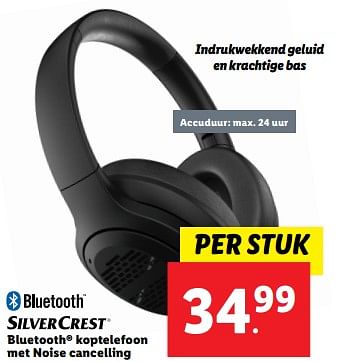 Aanbiedingen Silvercrest bluetooth koptelefoon met noise cancelling - SilverCrest - Geldig van 20/02/2023 tot 26/02/2023 bij Lidl