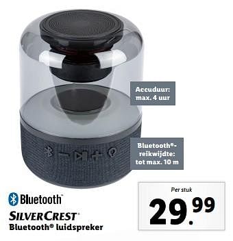 Aanbiedingen Silvercrest bluetooth luidspreker - SilverCrest - Geldig van 20/02/2023 tot 26/02/2023 bij Lidl