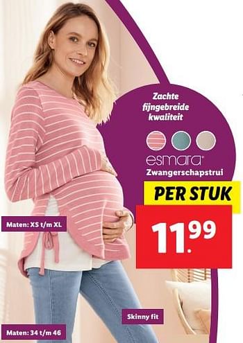 Aanbiedingen Zwangerschapstrui - Esmara - Geldig van 20/02/2023 tot 26/02/2023 bij Lidl