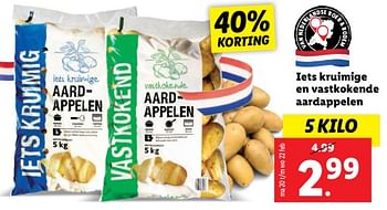 Aanbiedingen Iets kruimige en vastkokende aardappelen - Huismerk - Lidl - Geldig van 20/02/2023 tot 26/02/2023 bij Lidl