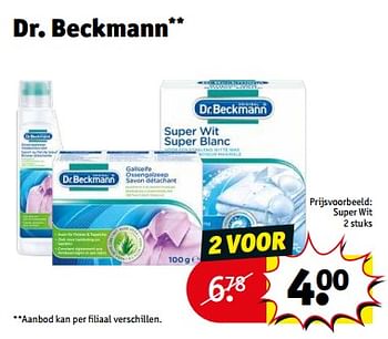 Aanbiedingen Dr. beckmann super wit - Dr. Beckmann - Geldig van 21/02/2023 tot 26/02/2023 bij Kruidvat