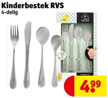 Aanbiedingen Kinderbestek rvs - Villa Volance - Geldig van 21/02/2023 tot 26/02/2023 bij Kruidvat