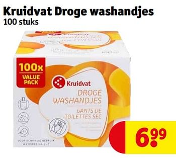 Aanbiedingen Kruidvat droge washandjes - Huismerk - Kruidvat - Geldig van 21/02/2023 tot 26/02/2023 bij Kruidvat