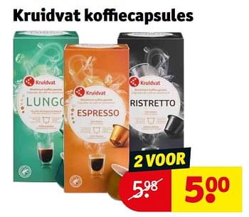Aanbiedingen Kruidvat koffiecapsules - Huismerk - Kruidvat - Geldig van 21/02/2023 tot 26/02/2023 bij Kruidvat