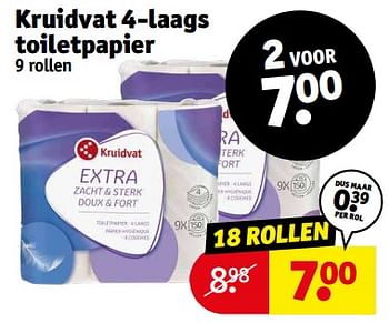 Aanbiedingen Kruidvat toiletpapier - Huismerk - Kruidvat - Geldig van 21/02/2023 tot 26/02/2023 bij Kruidvat