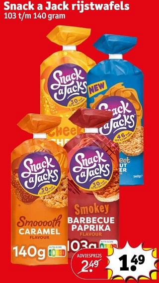 Aanbiedingen Snack a jack rijstwafels - Snack a Jacks - Geldig van 21/02/2023 tot 26/02/2023 bij Kruidvat